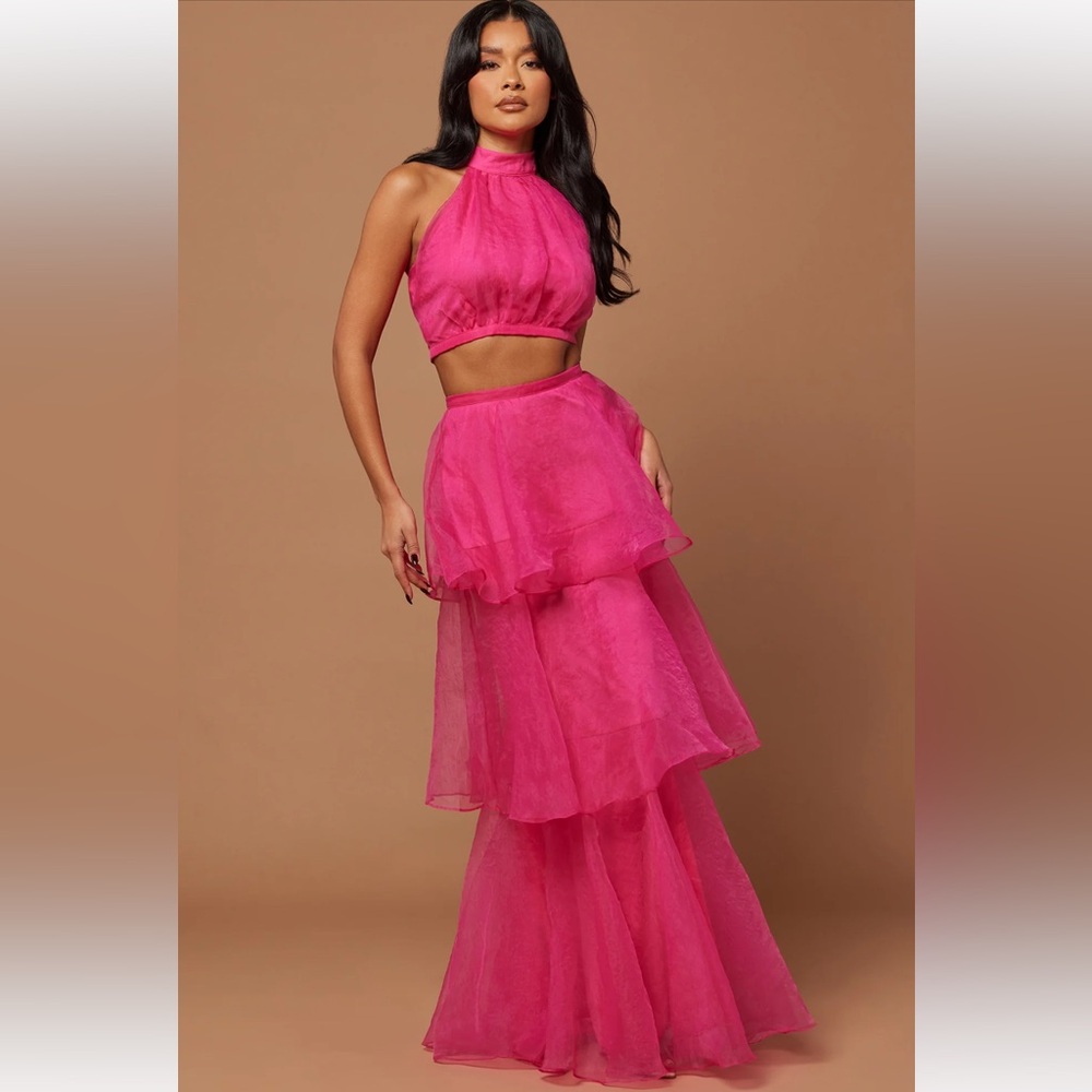Magenta Skirt Set